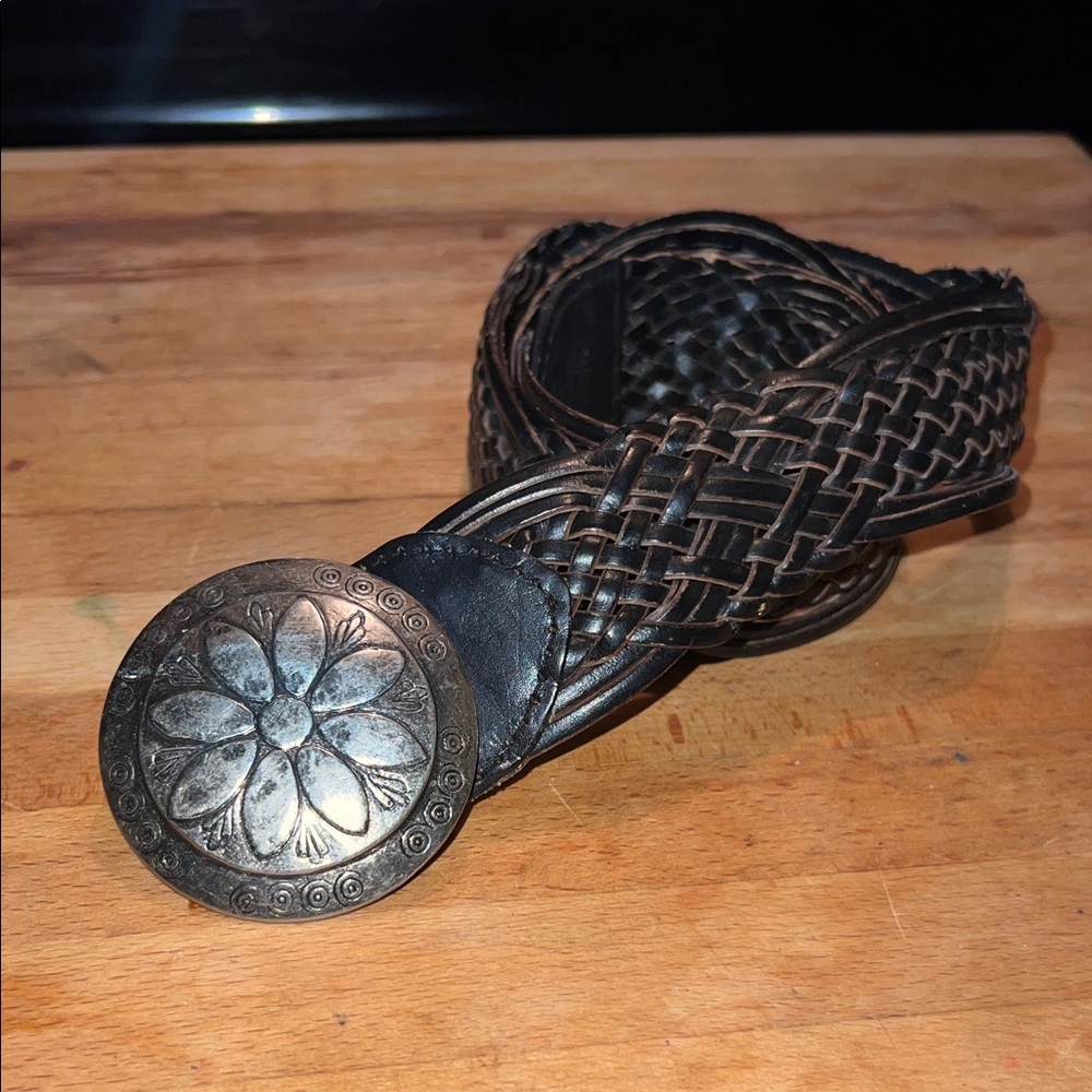 Vintage Braided Leather Belt